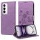 Mobigear Flowers OPPO Reno 12 Pro Capa livro Carteira - Roxo