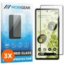 Mobigear Premium Google Pixel 6a Tempered Glass Screen Protector - Case Friendly - Black (3-Pack)