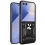 Mobigear Armor Ring Samsung Galaxy Z Flip 7 Funda Plástico rígido Carcasa Antigolpes con anillo - Negro