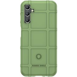 Mobigear Rugged Shield Samsung Galaxy A24 Fleksibel TPU Bagsidecover Stødsikkert - Grøn
