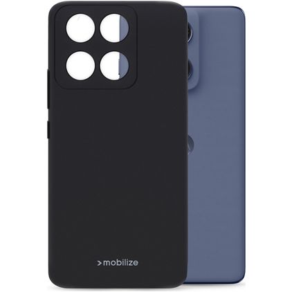 Mobilize Rubber Gelly Motorola Edge 60 Fusion Flexibel TPU Skal - Svart