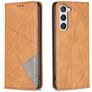 Mobigear Rhombus Slim Samsung Galaxy S25 Pungetui - Cognac