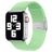 Mobigear Braided Nylon Apple Watch Cinturino Chiusura deployante - 42/41/40/38 mm - Verde lime