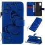 Mobigear Butterfly Samsung Galaxy A41 Cover a libro portafoglio - Blu