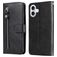 Mobigear Zipper iPhone 17 Lompakkokotelo + Setelitasku - Musta