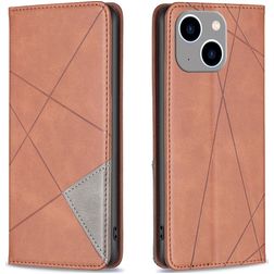 Mobigear Rhombus Slim iPhone 15 Plus Pungetui - Brun