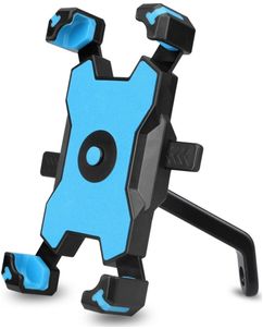 Mobigear PushHold Mobilhållare för motorcykel Backspegel Klämfäste Universell - Blå