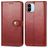 Mobigear Snap Button Xiaomi Redmi A1 4G Pungetui med Seddelrum - Rød