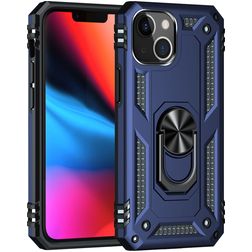 Mobigear Armor Ring iPhone 13 Hardcase Back cover Antiurto con anello - Blu