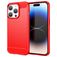 Mobigear Brushed Slim iPhone 15 Pro Max Fleksibel TPU Bagsidecover - Rød