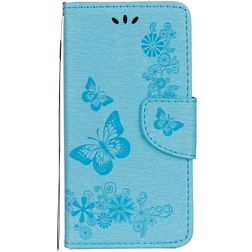 Mobigear Butterfly iPhone XS Cover a libro portafoglio - Blu