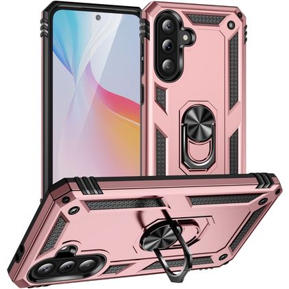 Mobigear Armor ring Samsung Galaxy A36 Plástico rígido Capa traseira Antichoque com anel - Rosa dourado