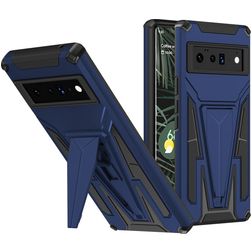 Mobigear Armor Stand Google Pixel 6 Pro Plástico rígido Capa traseira Antichoque com suporte - Azul
