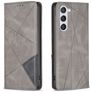 Mobigear Rhombus Slim Samsung Galaxy S23 Funda tipo libro - Gris