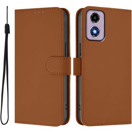 Mobigear Urban Wallet Motorola Moto G04 Funda tipo libro Cartera - Marrón
