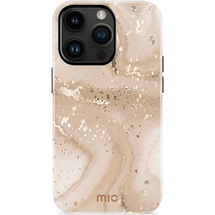 MIO iPhone 14 Pro MagSafe Hardcase Back cover - Gold Marble