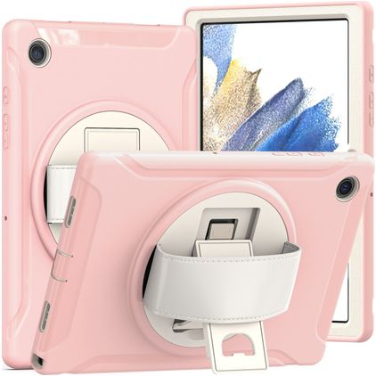 Mobigear SureGrip Samsung Galaxy Tab A8 10.5 (2021) Funda Plástico rígido / Silicona Carcasa + Soporte - Rosa