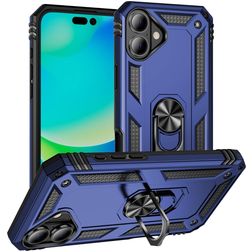 Mobigear Armor Ring iPhone 17 Fodral Hårdplast Skal Stötsäkert med ringhållare - Blå