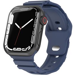 Mobigear Sport Armor Silikon Apple Watch Řemínek Kolíčkové zapínání - 42/41/40/38 mm - Modrá