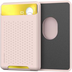 Mobigear Pocket Silikon Korthållare - 2 kort - MagSafe-kompatibel - Rosa