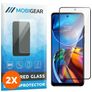 Mobigear Premium Motorola Moto E32s Cristal templado Protector de pantalla - Compatible con fundas - Negro (pack de 2)