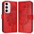 Mobigear Butterfly Samsung Galaxy S24 FE Cover a libro portafoglio - Rosso