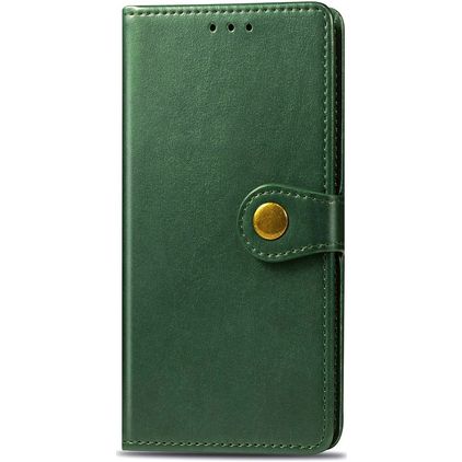 Mobigear Snap Button Xiaomi Redmi 9C Pungetui med Seddelrum - Grøn