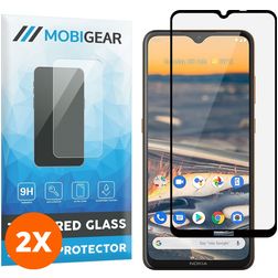 Mobigear Premium Nokia 5.3 Panssarilasi Näytönsuoja - Suojakuoren kanssa yhteensopiva - Musta (2 kpl)