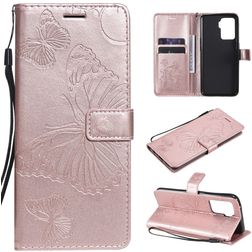 Mobigear Butterfly OPPO A94 5G Plånboksfodral med sedelfack - Roséguld