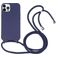 Mobigear Lanyard iPhone 16 Pro Max Silikon Skal med rem - Mörkblå