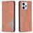Mobigear Rhombus Slim Motorola Moto G23 Funda tipo libro - Marrón