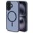 Mobiparts Hardcover iPhone 16 MagSafe Hard Case Back cover - Satin Blue