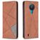 Mobigear Rhombus Slim Nokia 1.4 Cover a libro - Cognac