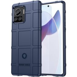 Mobigear Rugged Shield Motorola Edge 30 Ultra TPU flexível Capa traseira Antichoque - Azul