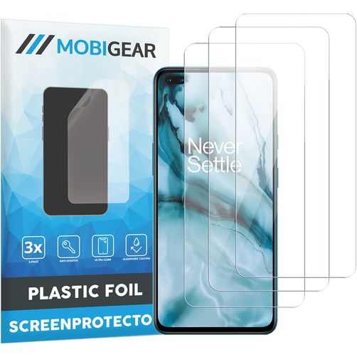Mobigear OnePlus Nord Protector de pantalla Film - Compatible con fundas (pack de 3)