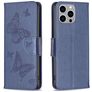 Mobigear Butterfly iPhone 15 Pro Max Wallet case - Blue