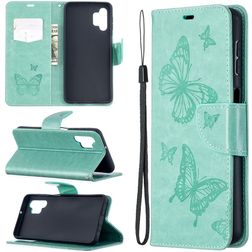 Mobigear Butterfly Samsung Galaxy A32 5G Plånboksfodral med sedelfack - Turkos