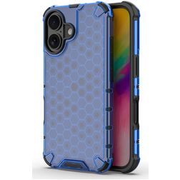 Mobigear Honeycomb iPhone 16 Plus Funda Plástico rígido Carcasa Antigolpes - Azul