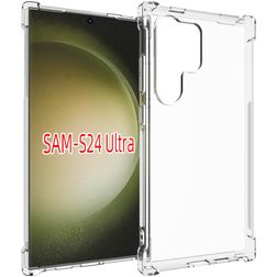 Mobigear Cushion Trasparente Samsung Galaxy S24 Ultra TPU flessibile Back cover Antiurto - Trasparente
