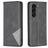 Mobigear Rhombus Slim Samsung Galaxy S23 Plus Plånboksfodral - Svart