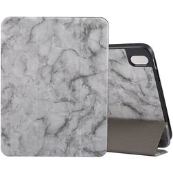 Mobigear Tri-Fold Marble iPad 10 (2022) Pungetui + Stylus-holder - Grå
