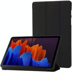 Mobigear Tri-Fold Gel Samsung Galaxy Tab S11 TPU / Konstläder Plånboksfodral - Svart