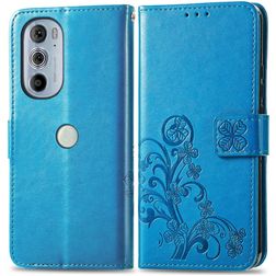 Mobigear Clover Motorola Edge 30 Pro Wallet case - Blue