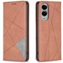 Mobigear Rhombus Slim Samsung Galaxy S25 Edge Lompakkokotelo - Ruskea
