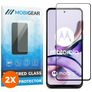 Mobigear Premium Motorola Moto G23 Vetro Protezione schermo - Compatibile con le cover - Nero (confezione da 2)