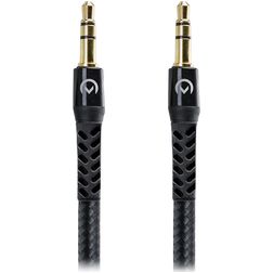 Mobilize Strong Nylon AUX 3.5mm to AUX 3.5mm Cable 1.5 m - Black