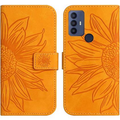Mobigear Sunflower TCL 30 SE Pungetui med Seddelrum - Cognac