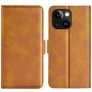 Mobigear Slim Magnet iPhone 15 Pungetui med Seddelrum - Cognac