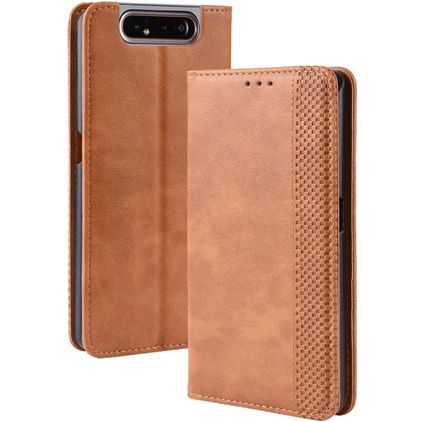 Mobigear Sensation Samsung Galaxy A80 Plånboksfodral med sedelfack - Konjak
