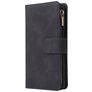 Mobigear Zipper Samsung Galaxy A41 Plånboksfodral med sedelfack - Svart